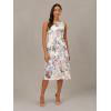 imageAdrianna Papell Womens Floral Printed Veiled DressIvory Multi