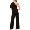 imageAdrianna Papell Womens PlusSize One Shoulder Crepe Melania Jumpsuit PlusIvory
