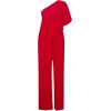 imageAdrianna Papell Womens PlusSize One Shoulder Crepe Melania Jumpsuit PlusRed