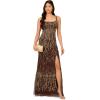imageAdrianna Papell Womens Sleeveless Bead Long DressChocolate