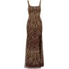 imageAdrianna Papell Womens Sleeveless Bead Long DressChocolate