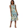 imageAdrianna Papell Womens Floral Printed Veiled DressBlueIvory Multi