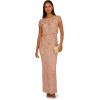 imageAdrianna Papell Bead Blouson Long Dress Rose GoldRose Gold