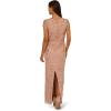 imageAdrianna Papell Bead Blouson Long Dress Rose GoldRose Gold