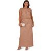 imageAdrianna Papell Bead Blouson Long Dress Rose GoldRose Gold