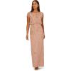 imageAdrianna Papell Bead Blouson Long Dress Rose GoldRose Gold