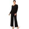 image:imageAdrianna Papell Womens Embellished Jersey JumpsuitBlack