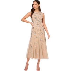 image:imageAdrianna Papell Womens Tuxedo High Low GownSilverNude