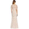 image:imageAdrianna Papell Womens Beaded Flutter Sleeve GownFlaxen