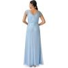 image:imageAdrianna Papell Womens Beaded Long GownElegant Sky