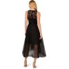image:imageAdrianna Papell Womens Halter Velvet Tulle DressBlack