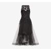 image:imageAdrianna Papell Womens Halter Velvet Tulle DressBlack