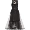 image:imageAdrianna Papell Womens Halter Velvet Tulle DressBlack