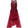 image:imageAdrianna Papell Womens Halter Velvet Tulle DressGarnet