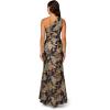 image:imageAdrianna Papell Womens One Shoulder Jacquard DressBlueGold