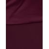 image:imageAdrianna Papell Womens One Shoulder Satin Crepe GownBordeaux Glow