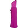 image:imageAdrianna Papell Womens One Shoulder Satin Crepe GownWild Orchid