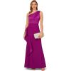 image:imageAdrianna Papell Womens One Shoulder Satin Crepe GownWild Orchid