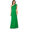 image:imageAdrianna Papell Womens Stretch Crepe Long DressPalm Leaf