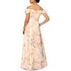 image:imageAidan Mattox Womens Off Shoulder Pleated Bodice GownBronze Multi