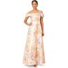 image:imageAidan Mattox Womens Off Shoulder Pleated Bodice GownBronze Multi
