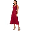 image:imageAdrianna Papell Womens Beaded Mesh DressCranberry