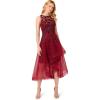 image:imageAdrianna Papell Womens Halter Velvet Tulle DressGarnet