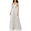 image:imageWomens Off The Shoulder GownSilverGold