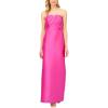 image:imageWomens Strapless Stretch Mikado GownMagenta