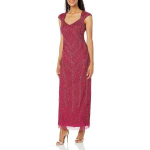 image:imageAdrianna Papell Womens Beaded Column GownMagenta