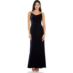 image:imageAdrianna Papell Womens Cowl Neck Velvet GownMidnight