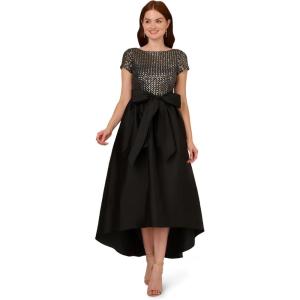 image:imageAdrianna Papell Womens Sequin HighLow DressBlackGunmetal