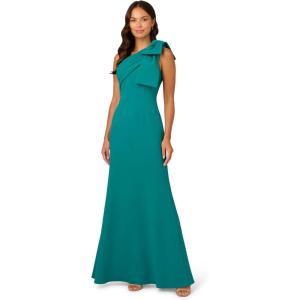 image:imageAdrianna Papell Womens Stretch Crepe Long DressTempo Teal