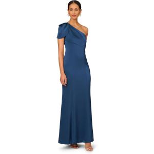 image:imageWomens Fully Beaded One Shoulder GownRoyal Sapphire