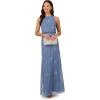 image:imageAdrianna Papell Bead Blouson Long Dress Coral CoastFrench Blue