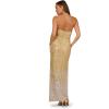 image:imageAdrianna Papell Beaded Halter Long Dress SilverGold