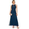 image:imageAdrianna Papell Womens Bead Halter Long DressDeep Blue