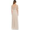 image:imageAdrianna Papell Womens Bead and Chiffon DressBiscotti