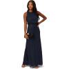 image:imageAdrianna Papell Womens Beaded Blouson GownNavy Black