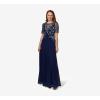 image:imageAdrianna Papell Womens Beaded Chiffon GownLight Navy
