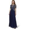 image:imageAdrianna Papell Womens Beaded Chiffon GownLight Navy
