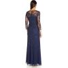 image:imageAdrianna Papell Womens Beaded Embroidered GownLight Navy