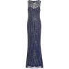 image:imageAdrianna Papell Womens Beaded Gown with Mermaid SkirtLight Navy