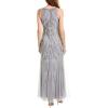 image:imageAdrianna Papell Womens Beaded Halter Gown Silver Mist 4