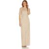 image:imageAdrianna Papell Womens Beaded Long Column GownBiscotti