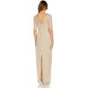 image:imageAdrianna Papell Womens Beaded Long Column GownBiscotti