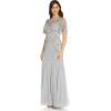 image:imageAdrianna Papell Womens Beaded Mermaid GownBlue Heather