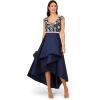 image:imageAdrianna Papell Womens Beaded Taffeta Long DressLight Navy
