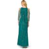 image:imageAdrianna Papell Womens Cold Shoulder Bead GownVivid Emerald