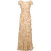 image:imageAdrianna Papell Womens Floral Embroidered Godet GownChampagne